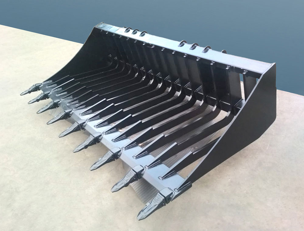 track loader rock bucket